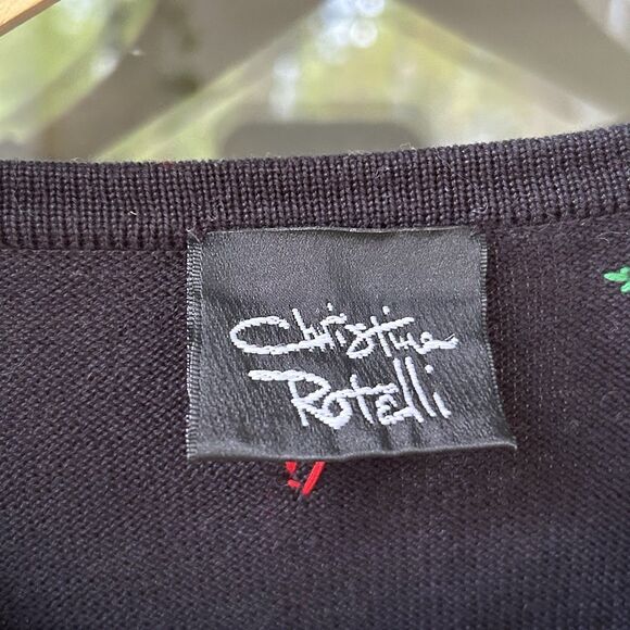 Christina Rotelli Cat Sweater Cat Fiesta 3D Size Small Mexican Margarita Vintage - Picture 5 of 12